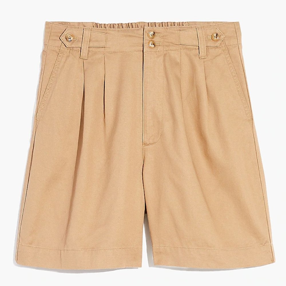 NWT Madewell - Midmont Pleated Shorts: TENCEL™ Lyocell Edition - 14 - Seed Khaki